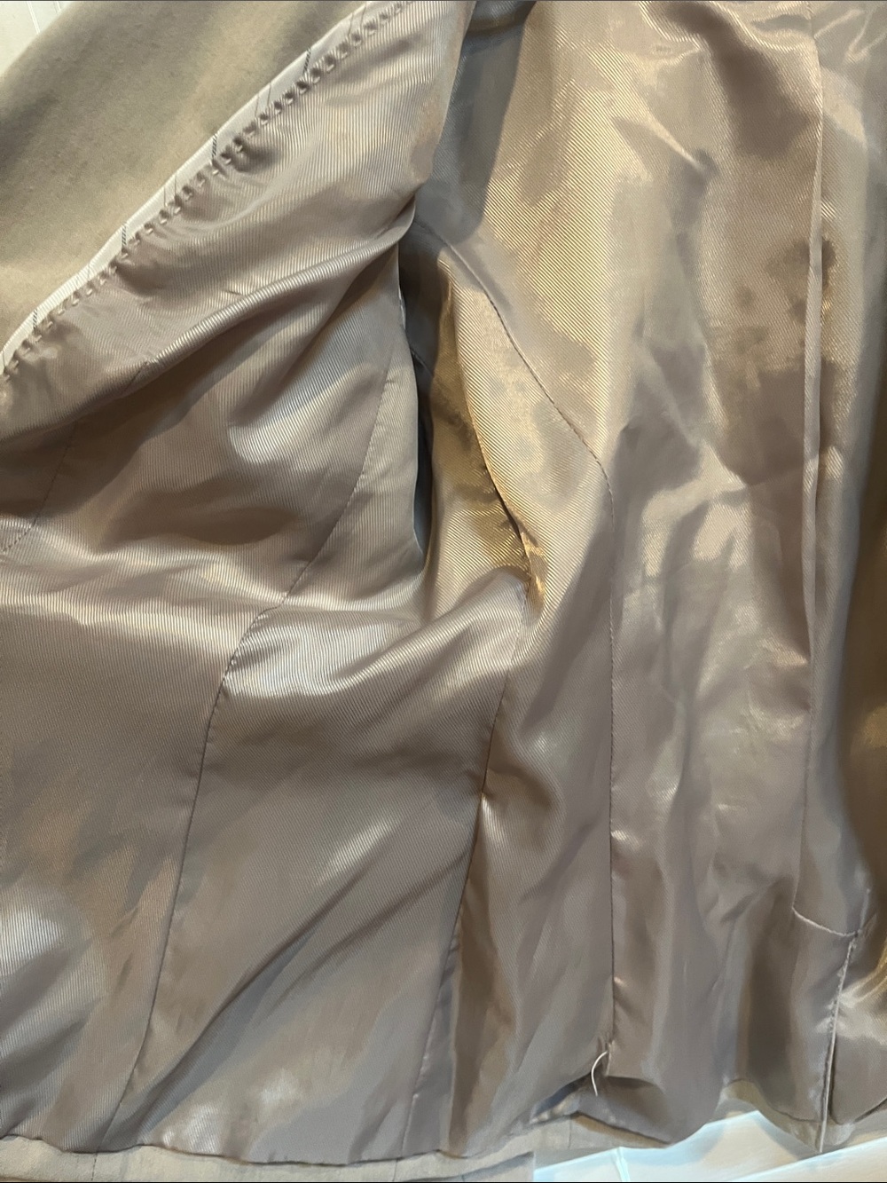 The Limited Women's Taupe Blazer Two-Button Tailored Jacket - Picture 5 of 6